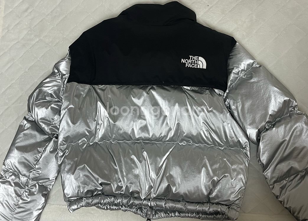 (W) 노스페이스 화이트 라벨 눕시 다운 자켓 SE 실버--5