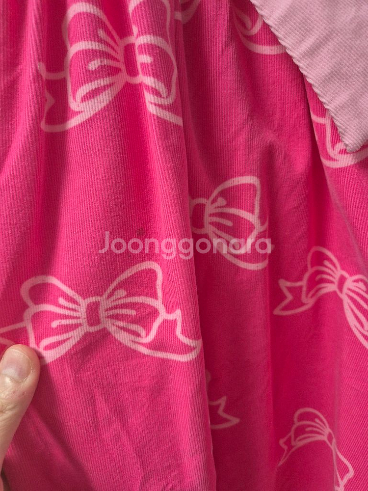 베베베베 코튼 코듀로이 핑크리본 자켓 원피스 라지--7