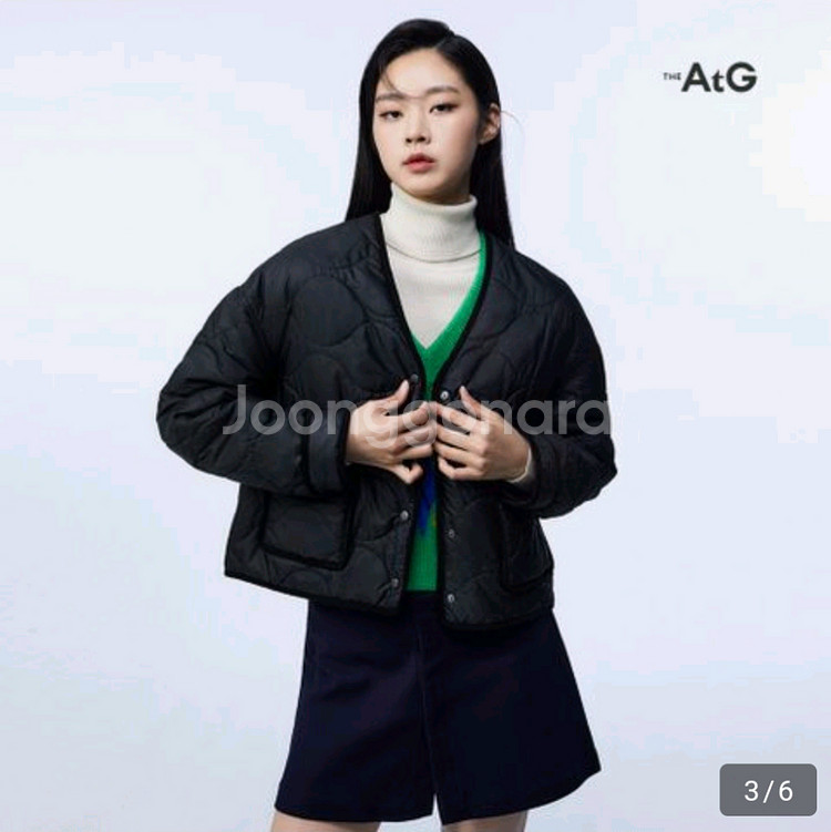 더엣지 fw 퀼팅 숏 패딩 자켓 블랙 55+가방--0