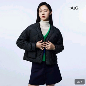 더엣지 fw 퀼팅 숏 패딩 자켓 블랙 55+가방