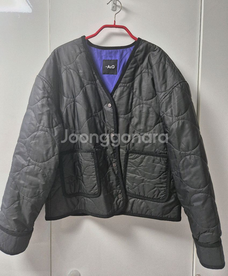 더엣지 fw 퀼팅 숏 패딩 자켓 블랙 55+가방--1