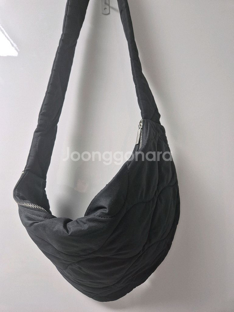 더엣지 fw 퀼팅 숏 패딩 자켓 블랙 55+가방--5