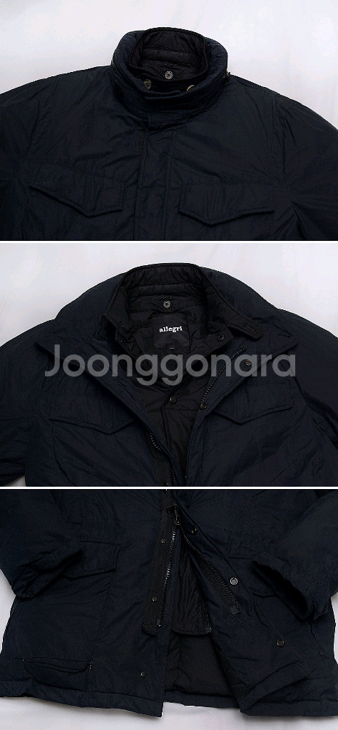 알레그리 투인원 디테처블 유러피안 구스다운 야상 패딩 (100+)--3