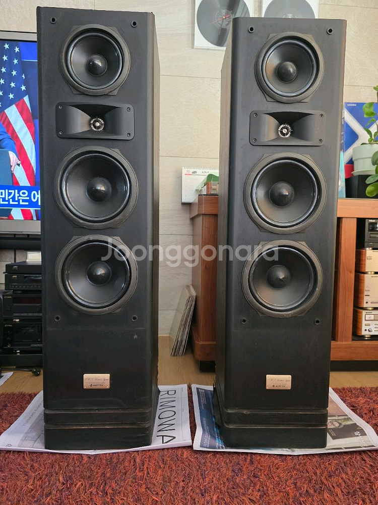 롯데 LS-909V 대형 플로어 스탠딩 스피커8인치--0