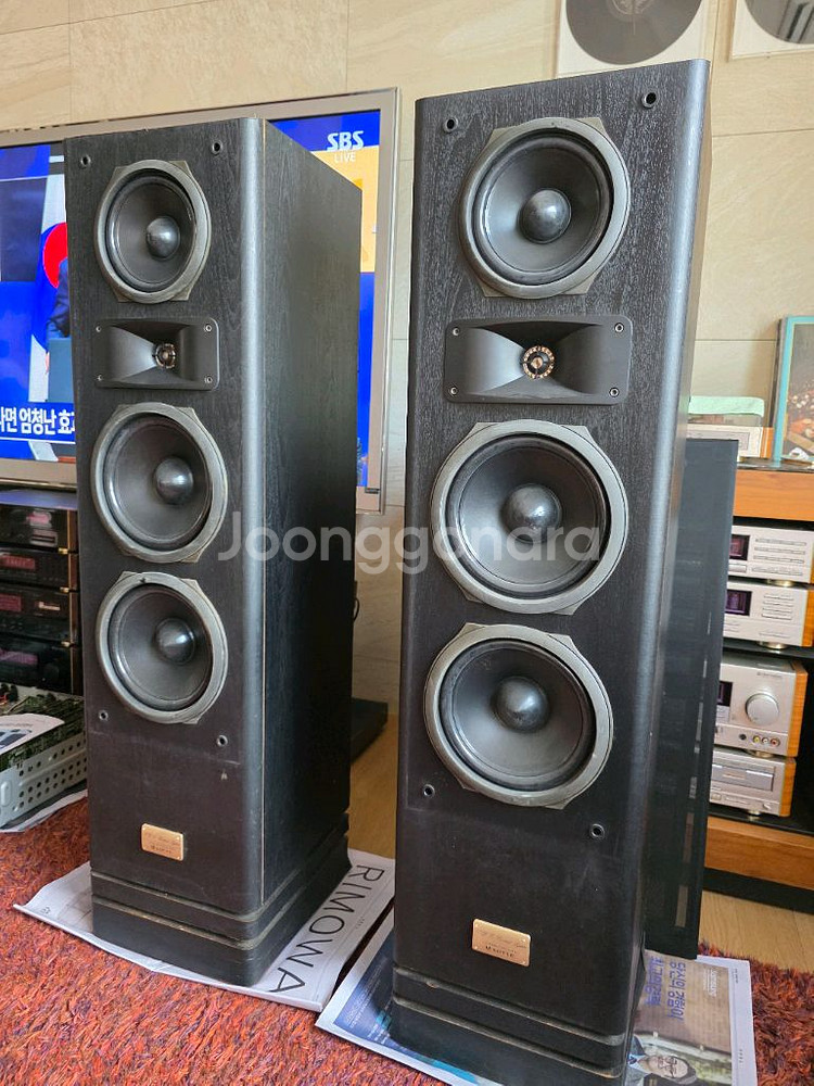 롯데 LS-909V 대형 플로어 스탠딩 스피커8인치--1