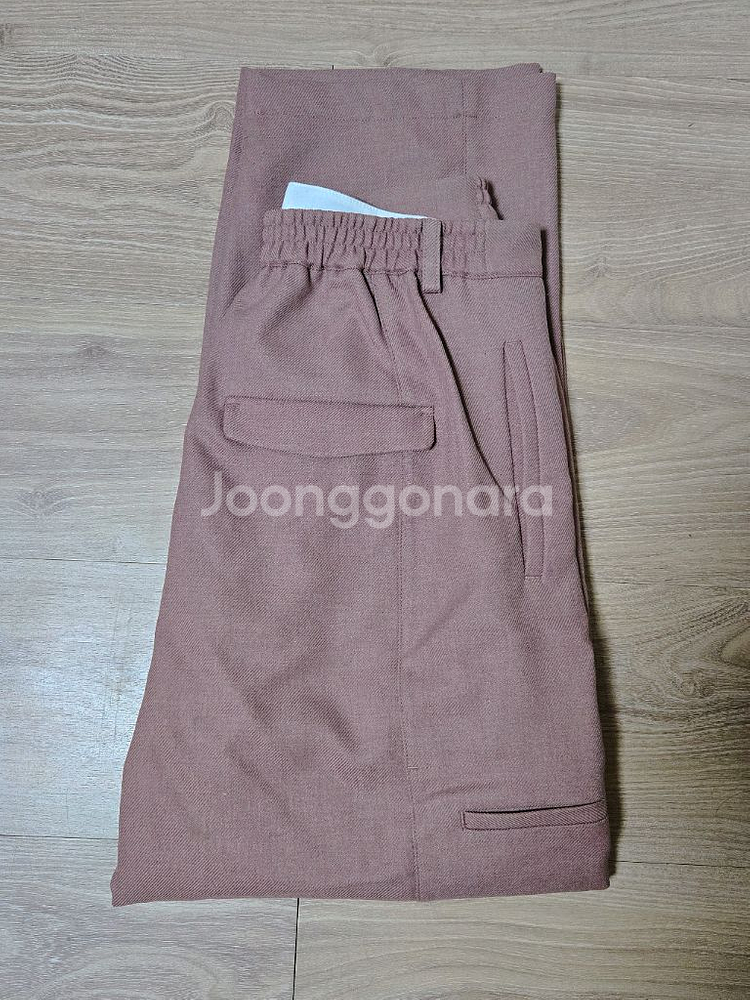 르마드 와이드 원턱 카고 팬츠(메란지핑크) 판매합니다--3