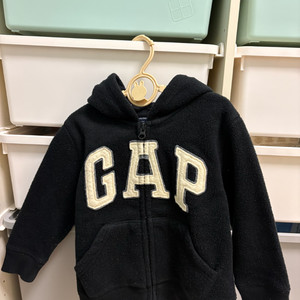 베이비갭 기모 후드집업 블랙