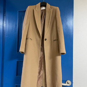 En.C 카멜색 롱코트 울 100%