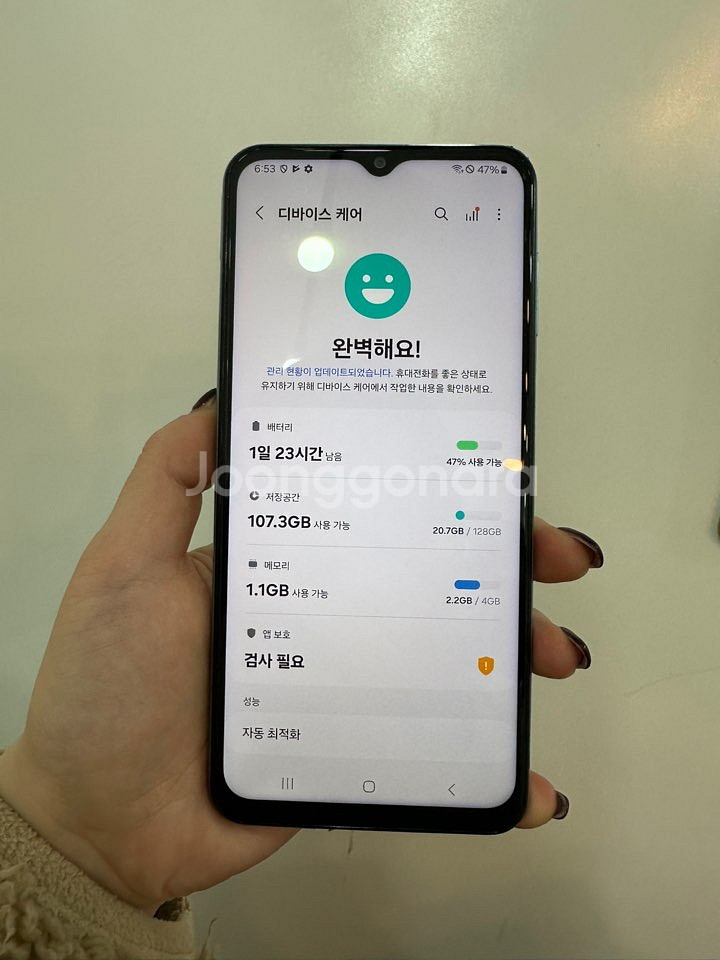 보증O)갤럭시버디2 블루 128GB /H598--6