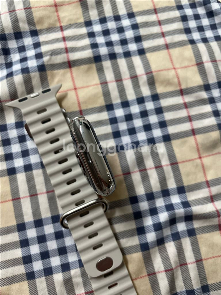 애플워치8스테인리스 45mm 실버 SSS급--4