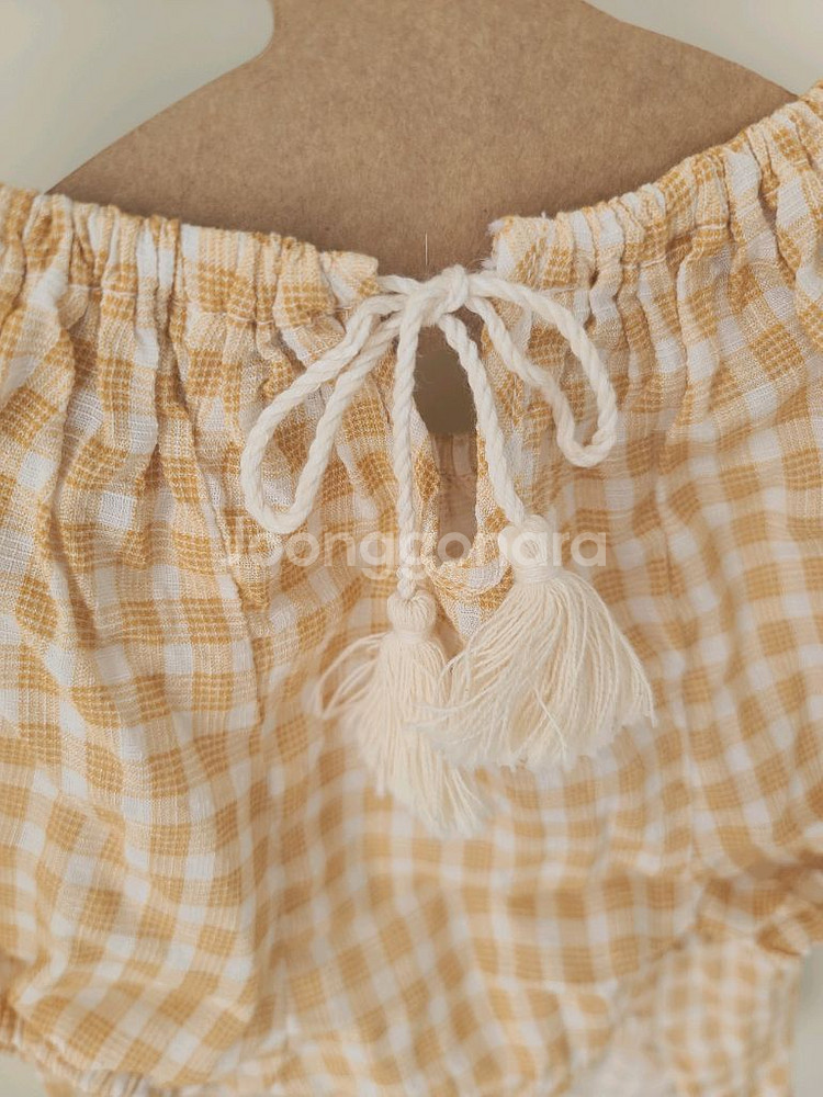 강아지옷 꼬모프랑쉬 체크 테슬 블라우스셔츠 XL--4