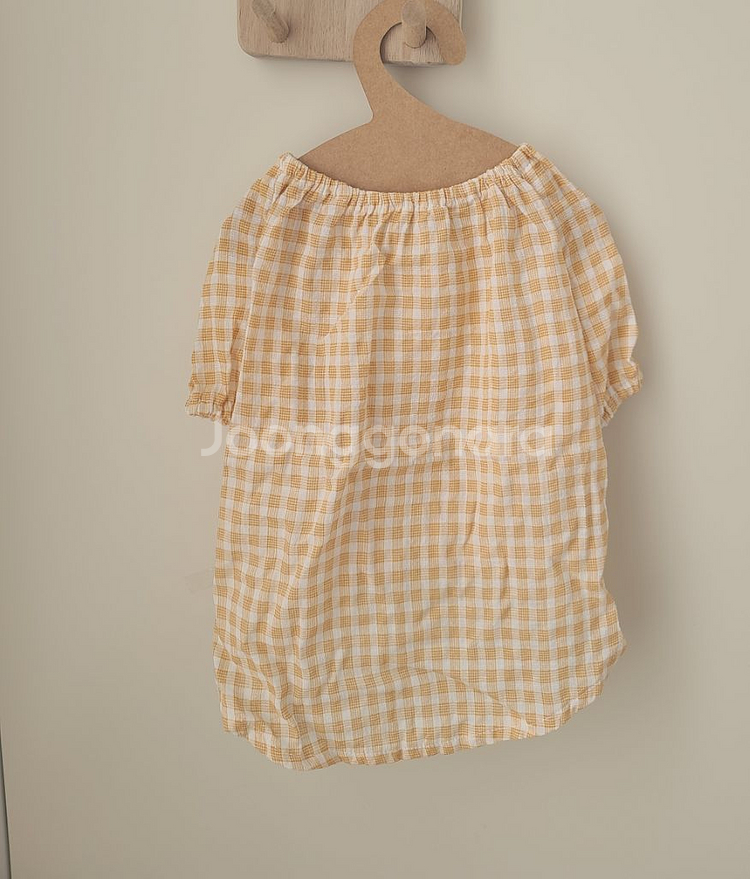 강아지옷 꼬모프랑쉬 체크 테슬 블라우스셔츠 XL--8