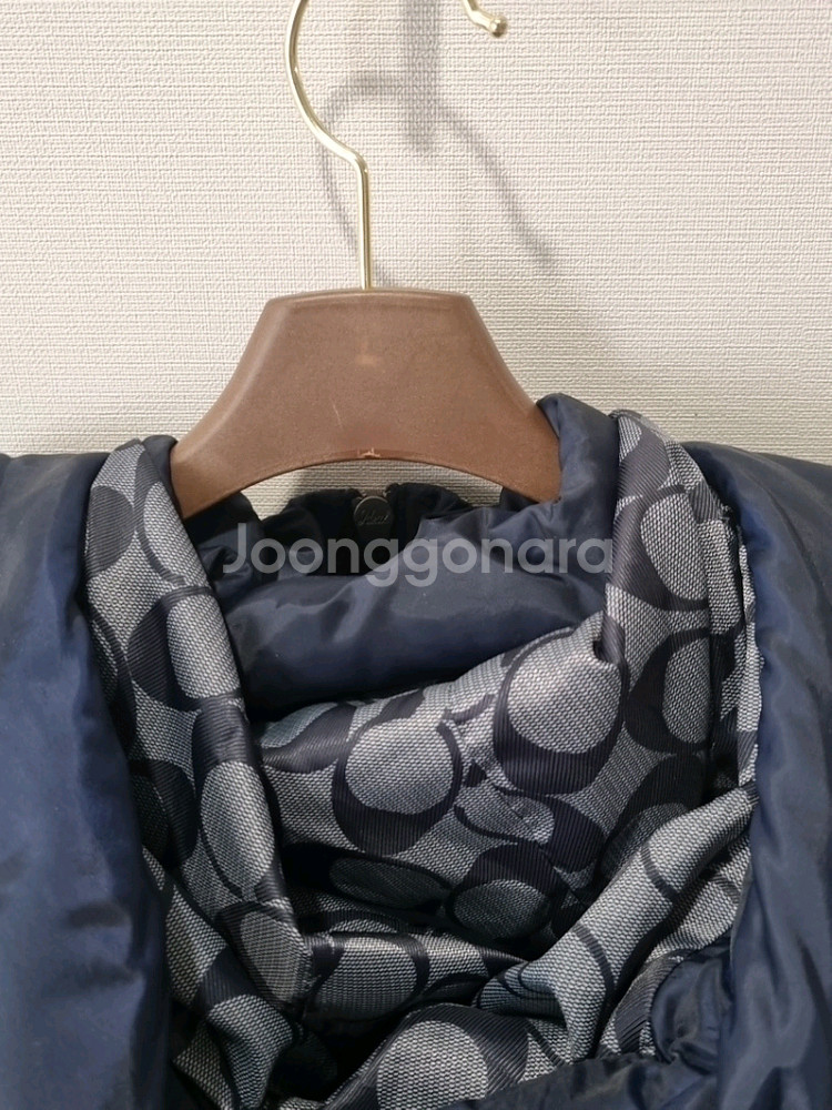 COACH 코치 네이비 패딩 조끼 (M)--5