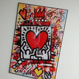 키스해링 하트 그림 초대형 액자 대형그림 인테리어 소품