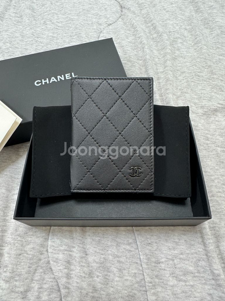 샤넬 카드지갑 오거나이저 올블랙 새제품 AP3822--0