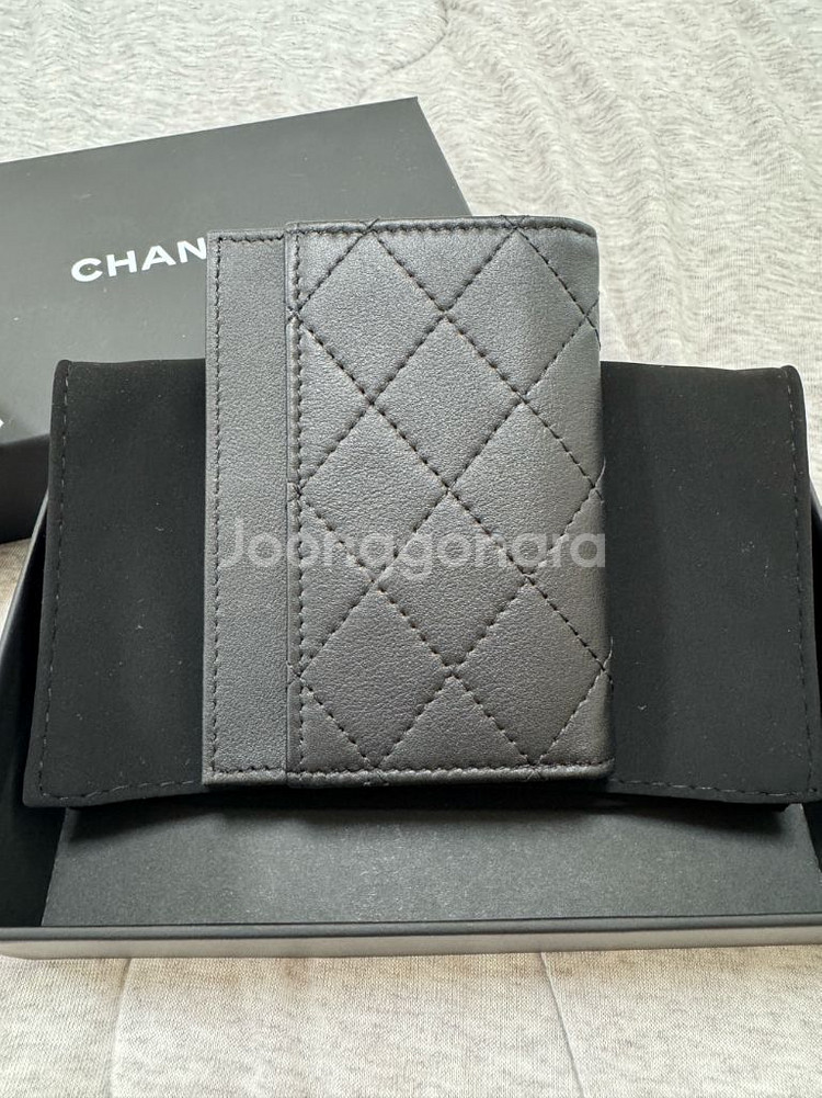 샤넬 카드지갑 오거나이저 올블랙 새제품 AP3822--1