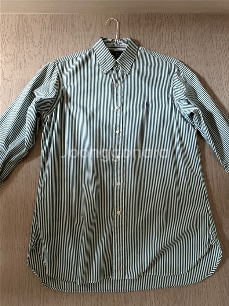 폴로 랄프로렌 그린 스트라이프셔츠 M사이즈 판매--0