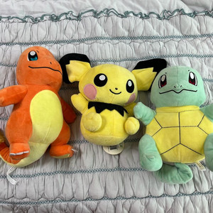 포켓몬 인형(파이리, 피츄, 꼬부기)