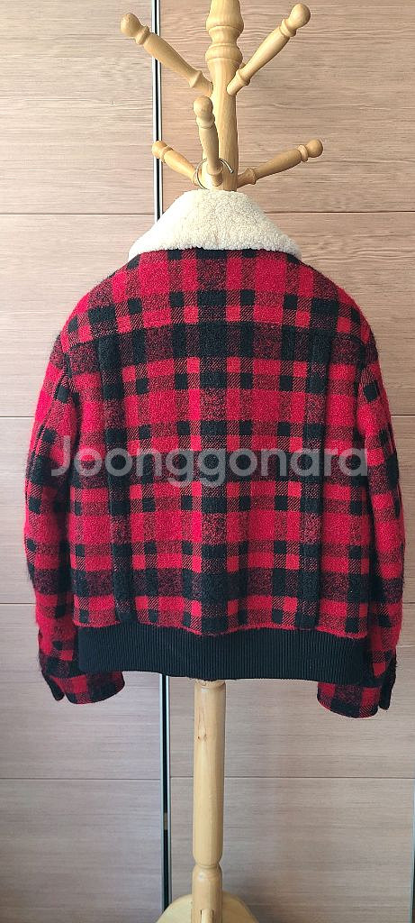 남성 시스템옴므 타탄체크 양털 자켓 점퍼(100)--5
