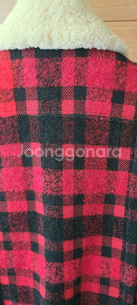 남성 시스템옴므 타탄체크 양털 자켓 점퍼(100)--7