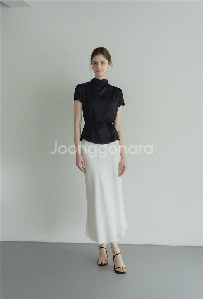 티프오브 에밋 리본 스트랩 머메이드 스커트--1