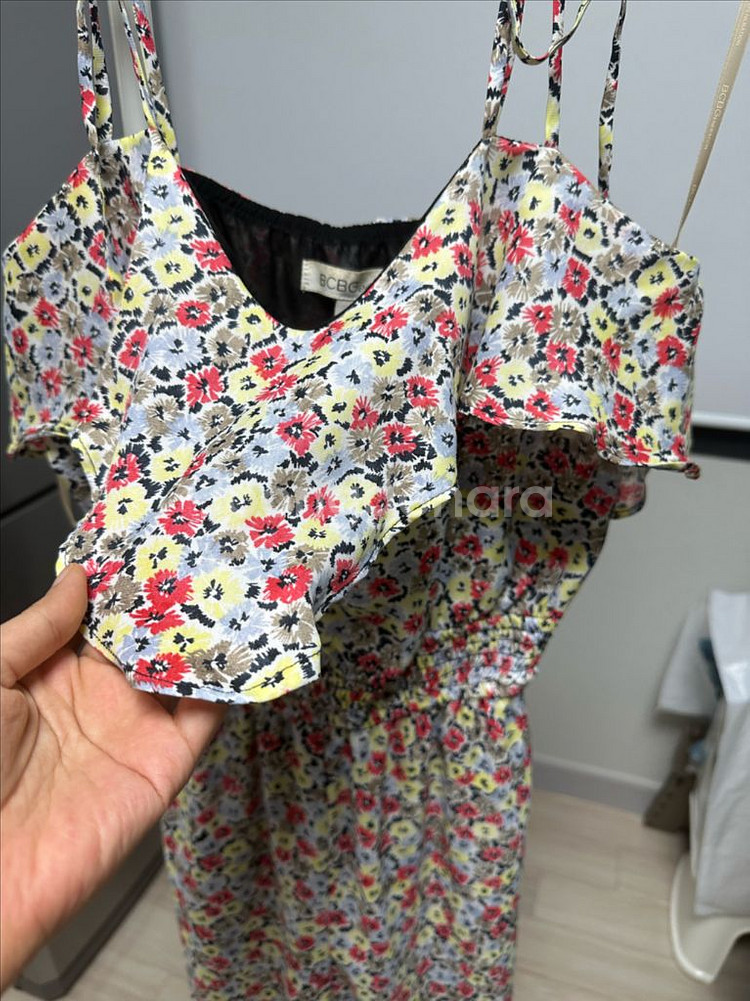 BCBG 플라워 점프수트 반바지 xs--3