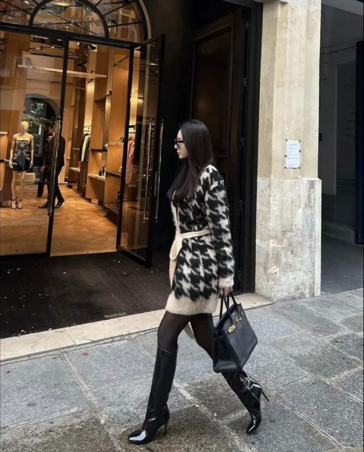 더로랑 하운드투스 모헤어 니트 코트--1