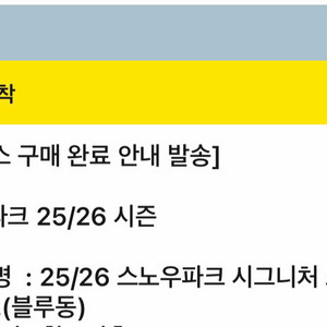 휘닉스파크 시그니처 스키리조트 시즌권