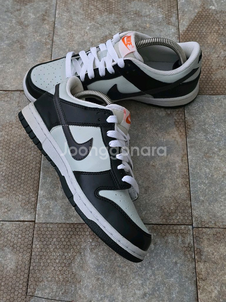 (235)나이키 덩크 로우 블랙 라이트 실버 스니커즈--3