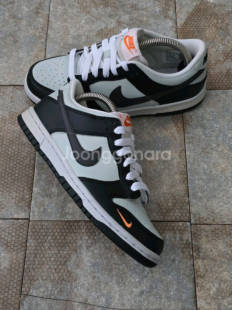 (235)나이키 덩크 로우 블랙 라이트 실버 스니커즈--5