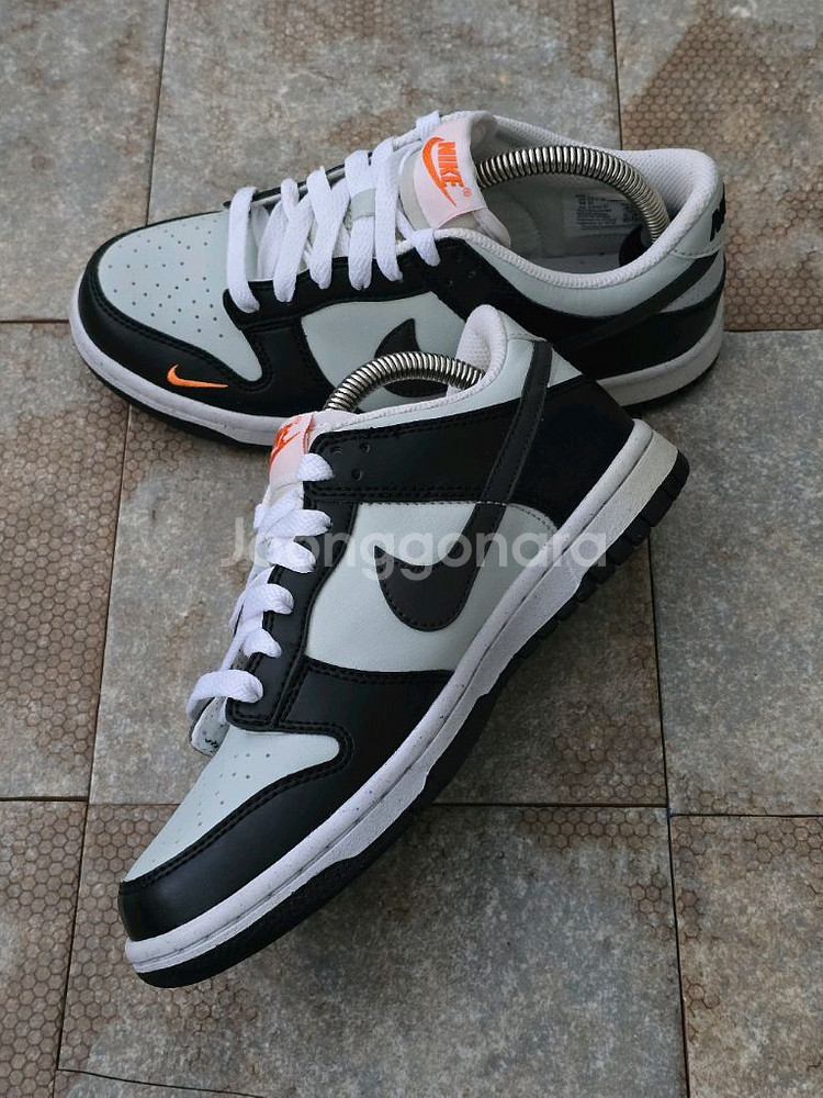 (235)나이키 덩크 로우 블랙 라이트 실버 스니커즈--4