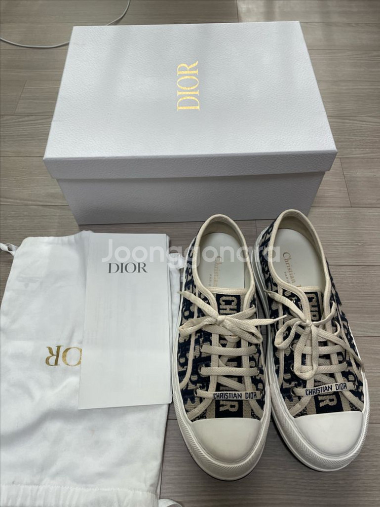 (37.5)디올 오블리크 플랫폼 스니커즈 네이비--1