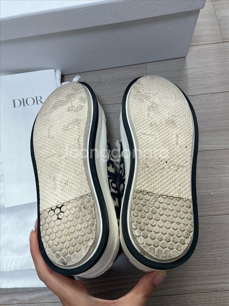 (37.5)디올 오블리크 플랫폼 스니커즈 네이비--7