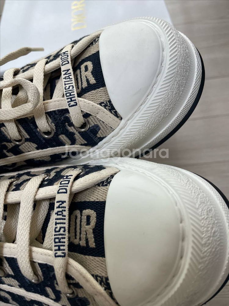 (37.5)디올 오블리크 플랫폼 스니커즈 네이비--5