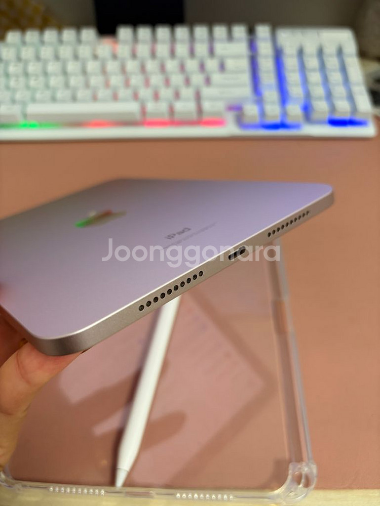 배터리100 아이패드 미니6 256기가 핑크+애펜2--2