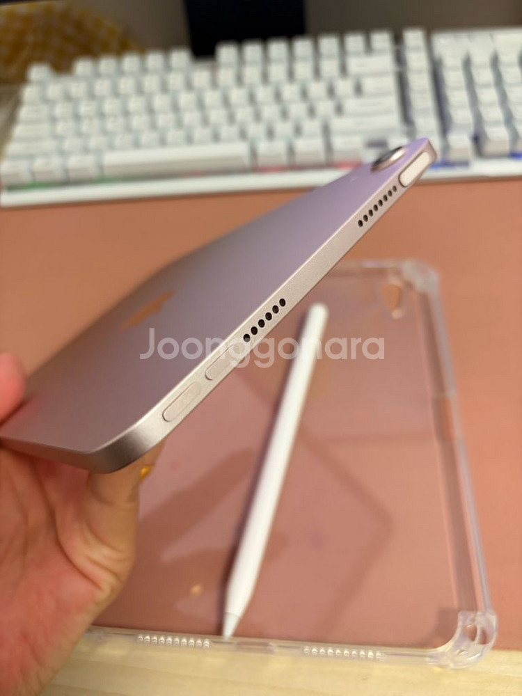 배터리100 아이패드 미니6 256기가 핑크+애펜2--4