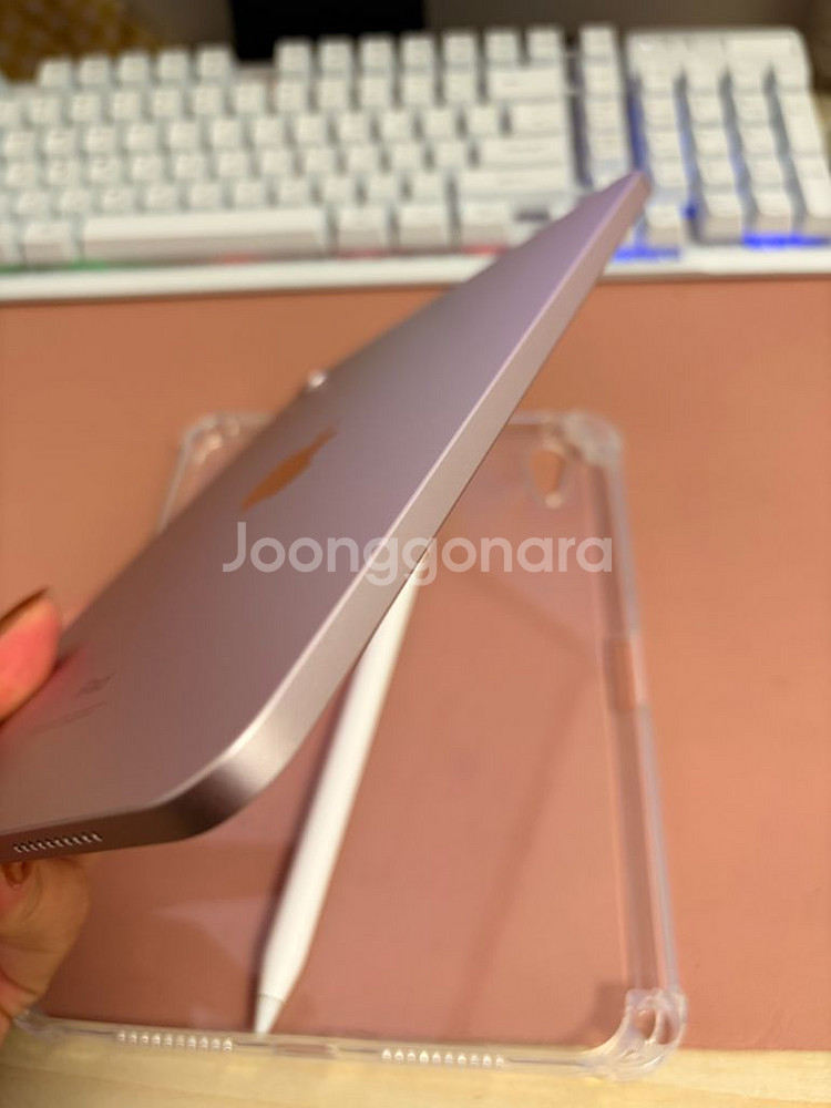 배터리100 아이패드 미니6 256기가 핑크+애펜2--3