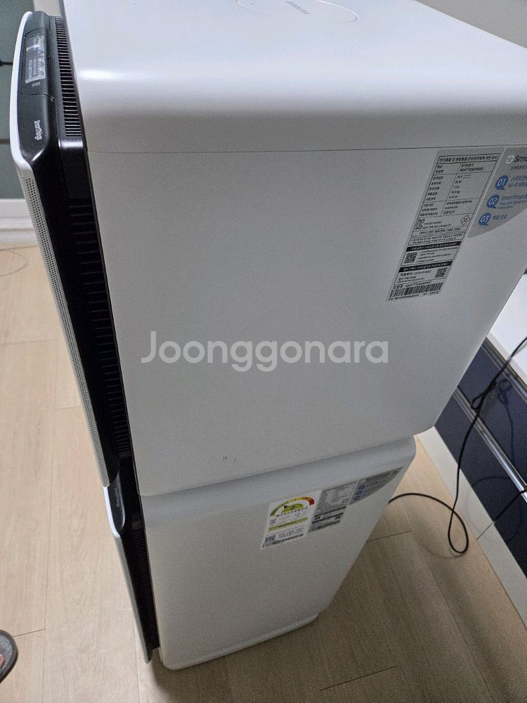 삼성 공기청정기 큐브 화이트 2단 39평형--3