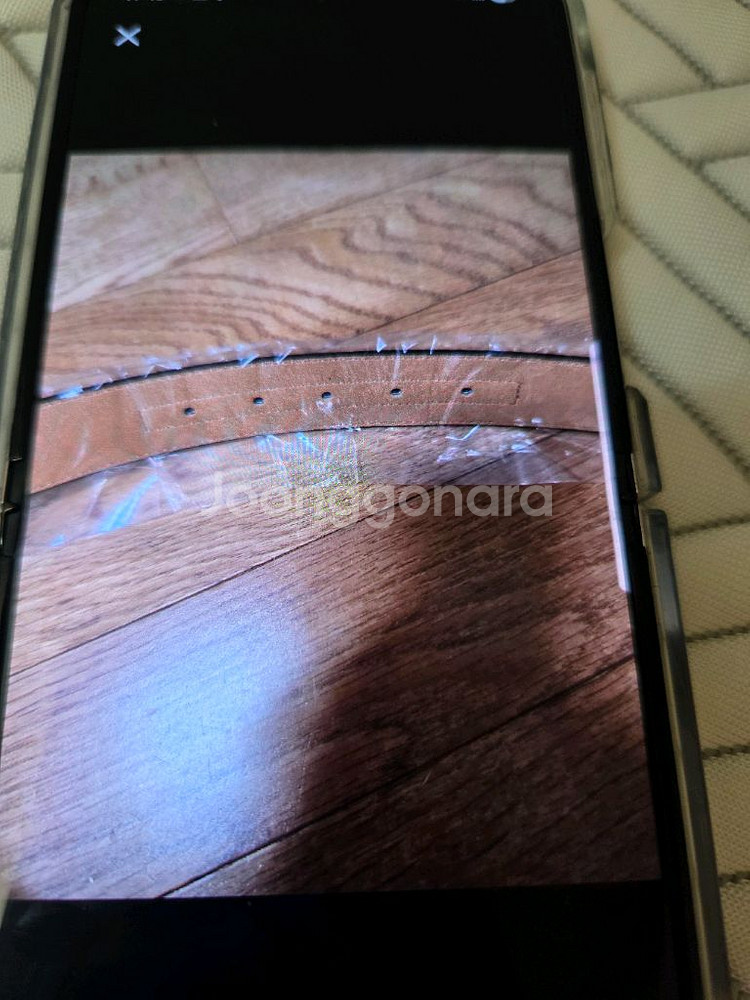 구찌 GG 패턴 남성 가죽벨트--2