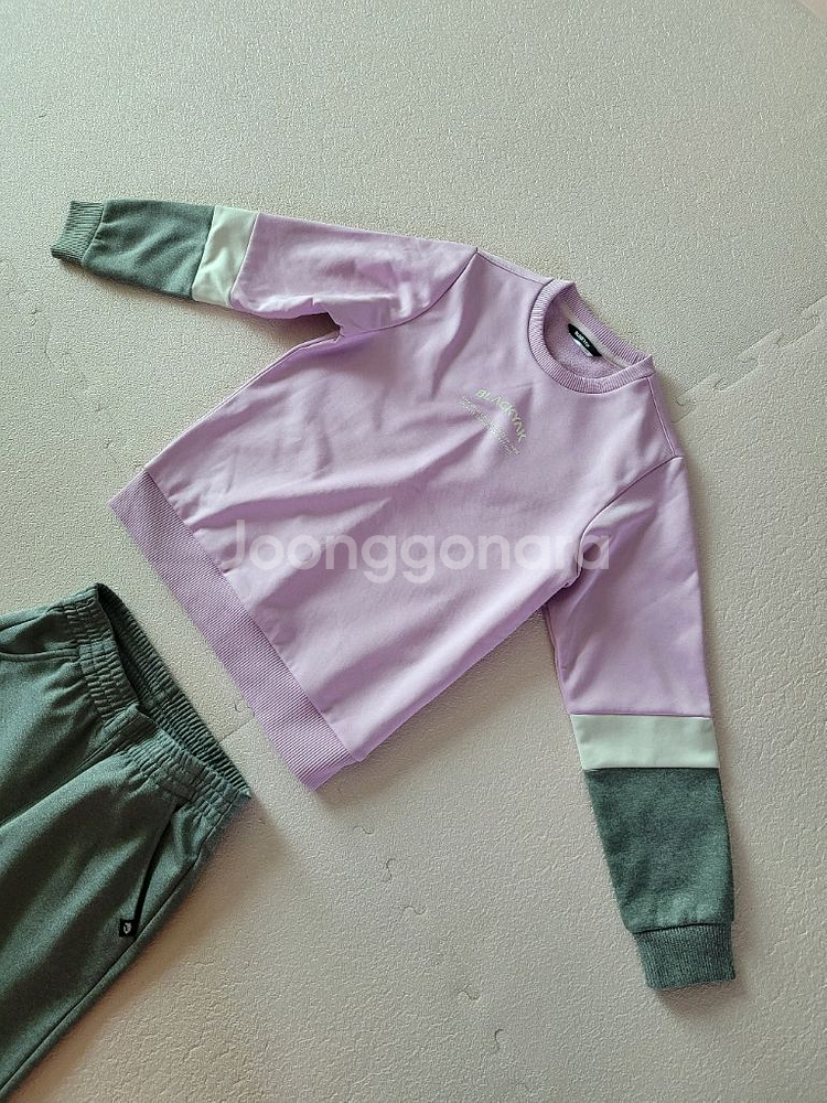 블랙야크145기모셋트 여아긴팔 기모맨투맨 여주니어의류--3