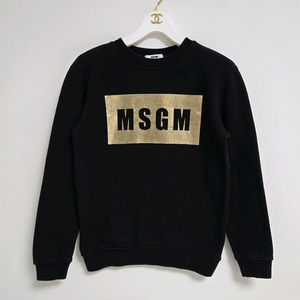 MSGM 키즈 스퀘어로고 맨투맨 기모 12A