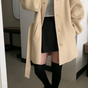 (새상품)멜라운지 울100핸드메이드 코트