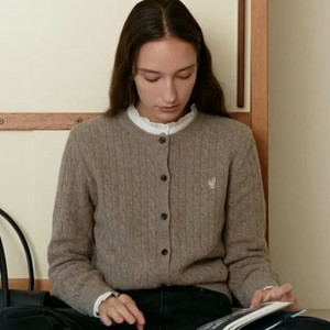 드파운드 dpwd cable cardigan 오트밀