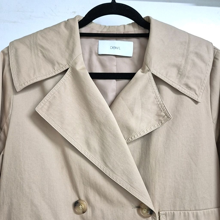 듀엘 크롭 트렌치 자켓--1