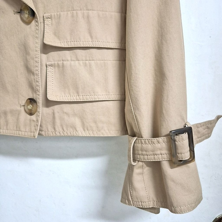 듀엘 크롭 트렌치 자켓--2