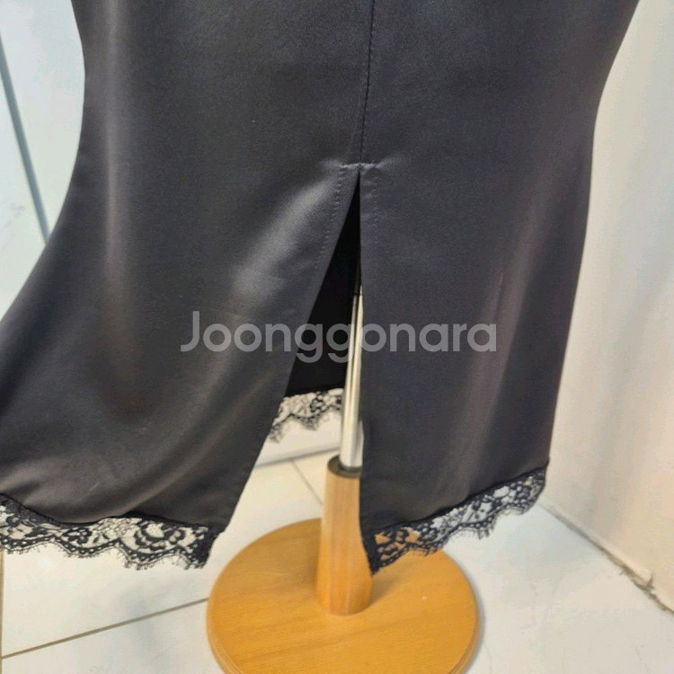 새틴 머메이드 슬립 롱 원피스ㅡ무배--9