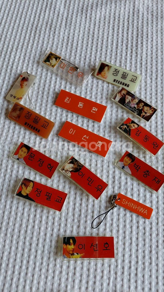 신화 뺏지 이름표 옷핀 사진들 혜성 전진 총 62개--1