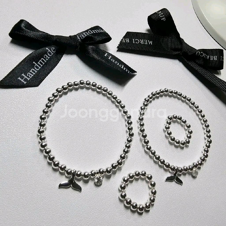 925실버 팬던트 은볼 팔찌&반지 세트--0