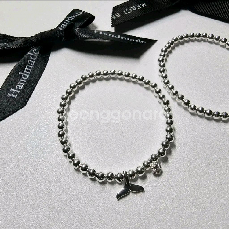 925실버 팬던트 은볼 팔찌&반지 세트--2