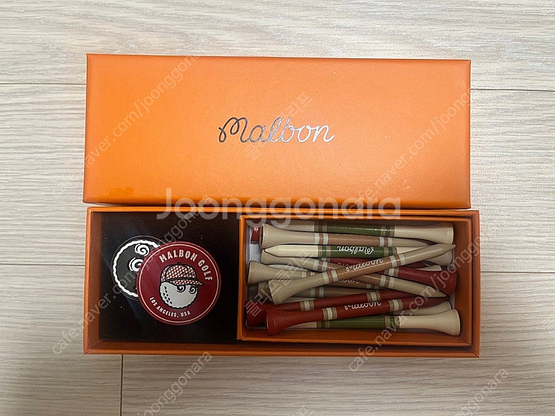 말본골프 볼마커&우드티 세트--2